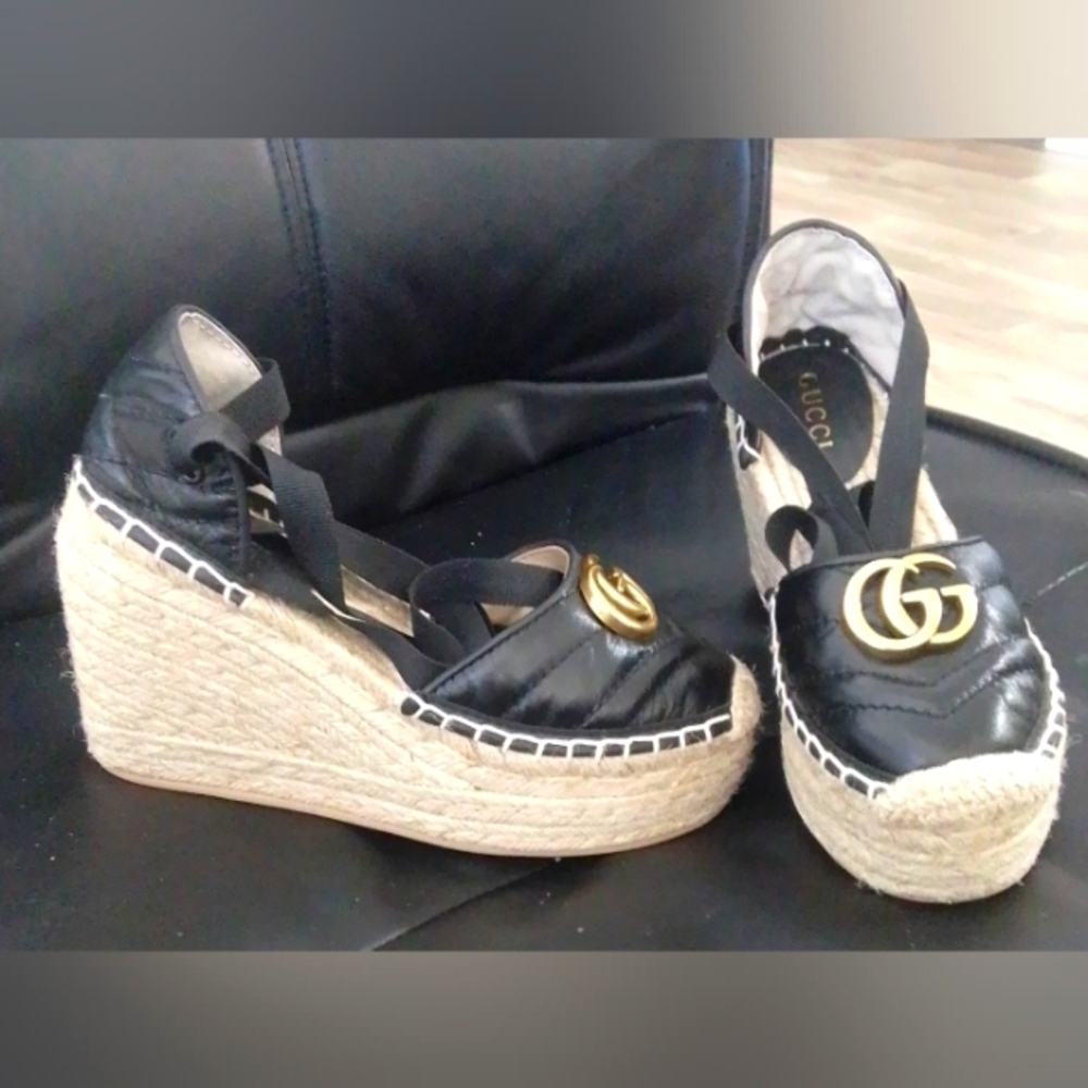 Gucci Leather Platform Espadrille for women - Picture 2 of 3